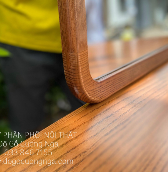 Bàn Phấn Trang Điểm Gỗ Sồi Nga Lau Màu Cao Cấp Mẫu Mới Nhất