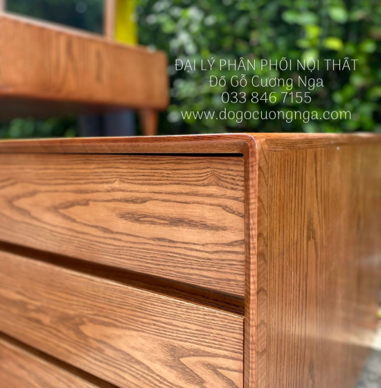 Bàn Phấn Trang Điểm Gỗ Sồi Nga Lau Màu Cao Cấp Mẫu Mới Nhất