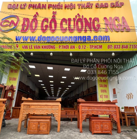 Bàn Thờ Gỗ Gõ Đỏ 1m75 Kèm Bàn Cơm Đẹp Chất Lượng 
