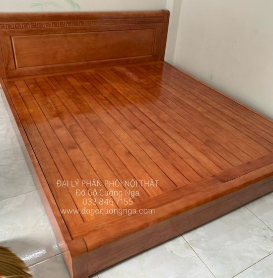 Giường nhật gỗ sồi nga vạt phản hiện đại