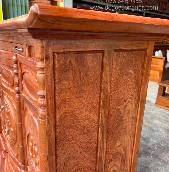 Tủ Thờ Gỗ Hương Đá Cao Cấp 1m53 Phong Thủy 