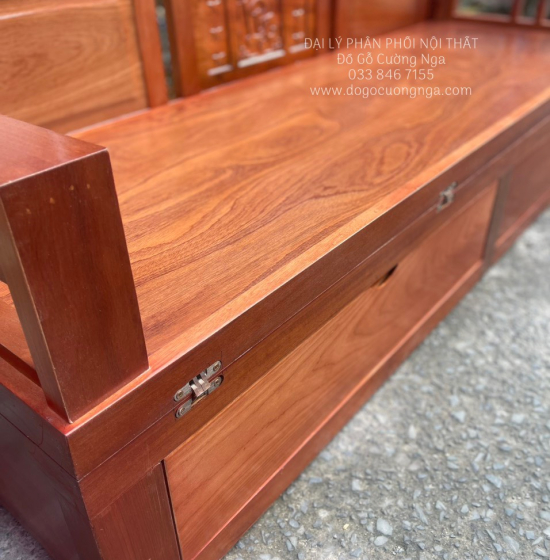 Giường Gấp Gỗ Xoan Đào 2 Ngăn Kéo Cao Cấp Đủ Cỡ 