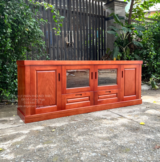 Kệ Tivi Gỗ Xoan Đào 1m8 Hiện Đại Sang Trọng