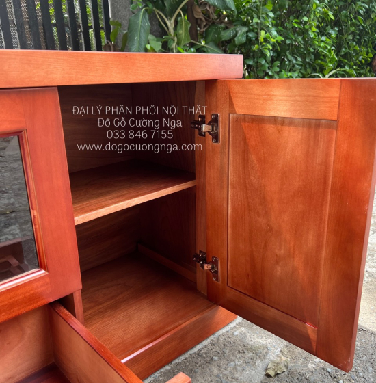 Kệ Tivi Gỗ Xoan Đào 1m8 Hiện Đại Sang Trọng