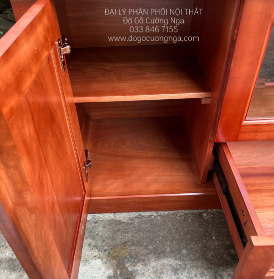 Kệ Tivi Gỗ Xoan Đào 1m8 Hiện Đại Sang Trọng