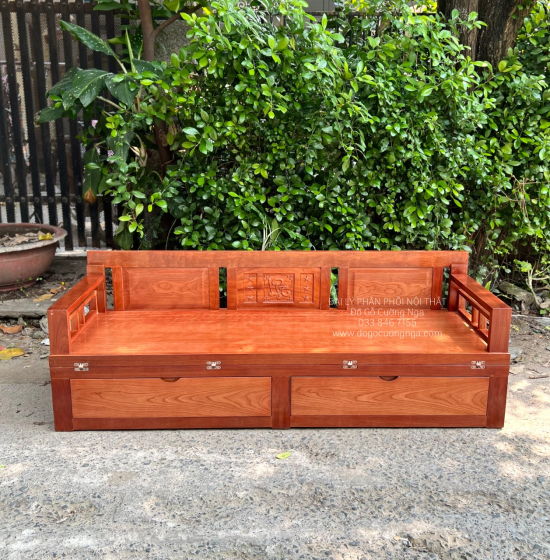 Giường Gấp Gỗ Xoan Đào 2 Ngăn Kéo Cao Cấp Đủ Cỡ 