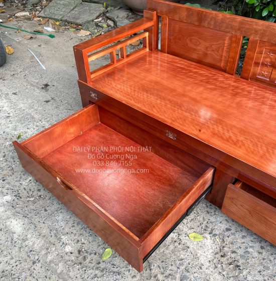 Giường Gấp Gỗ Xoan Đào 2 Ngăn Kéo Cao Cấp Đủ Cỡ 
