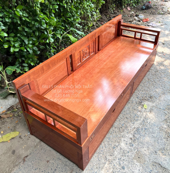 Giường Gấp Gỗ Xoan Đào 2 Ngăn Kéo Cao Cấp Đủ Cỡ 