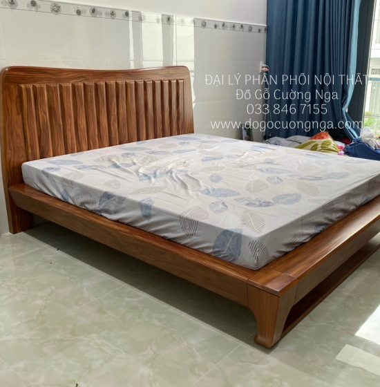Giường Ngủ Kiểu Nhật Chân Quỳ Gỗ Cẩm Cao Cấp 