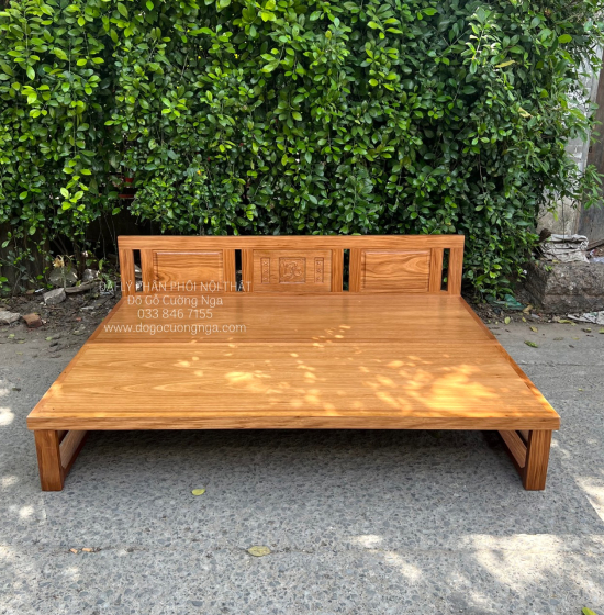 Giường Gấp Gỗ Hương Xám 2 Ngăn Kéo Thông Minh 1m4x1m9 Đa Công Năng 