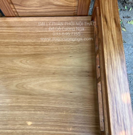 Giường Gấp Gỗ Hương Xám 2 Ngăn Kéo Thông Minh 1m4x1m9 Đa Công Năng 