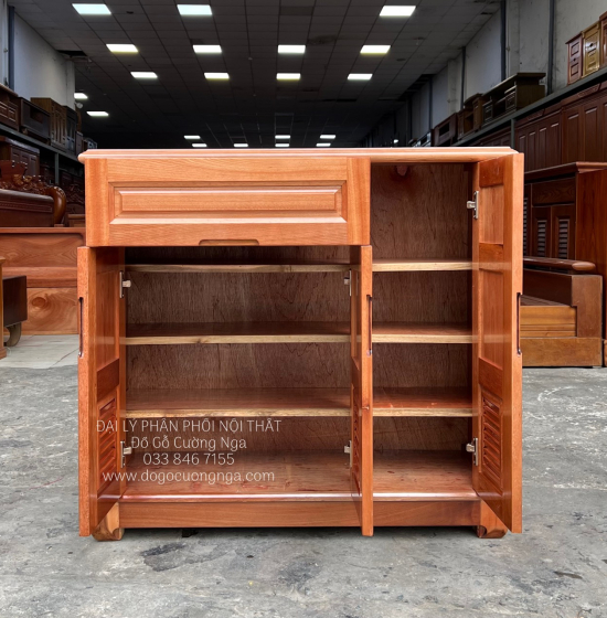 Tủ Giày Dép Gỗ Xoan Đào 3 Cánh Giá Rẻ 
