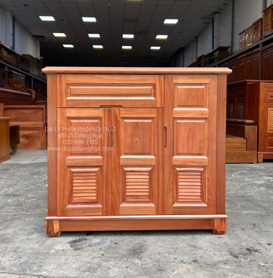 Tủ Giày Dép Gỗ Xoan Đào 3 Cánh Giá Rẻ 