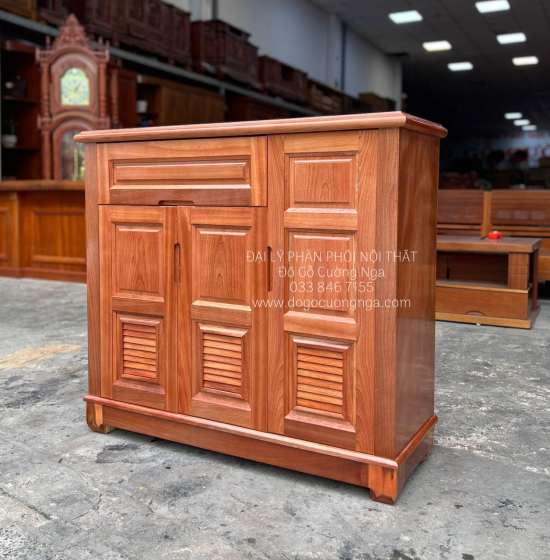 Tủ Giày Dép Gỗ Xoan Đào 3 Cánh Giá Rẻ 