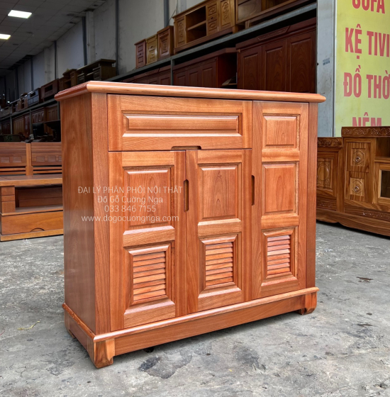 Tủ Giày Dép Gỗ Xoan Đào 3 Cánh Giá Rẻ 