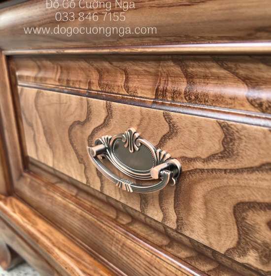 Kệ Tivi Gỗ Sồi Nga Màu Óc Chó Đẹp Hiện Đại Sang Trọng 