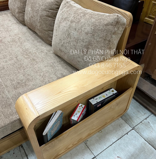 Sofa Giường Gấp Gỗ Sồi Mẫu Mới 