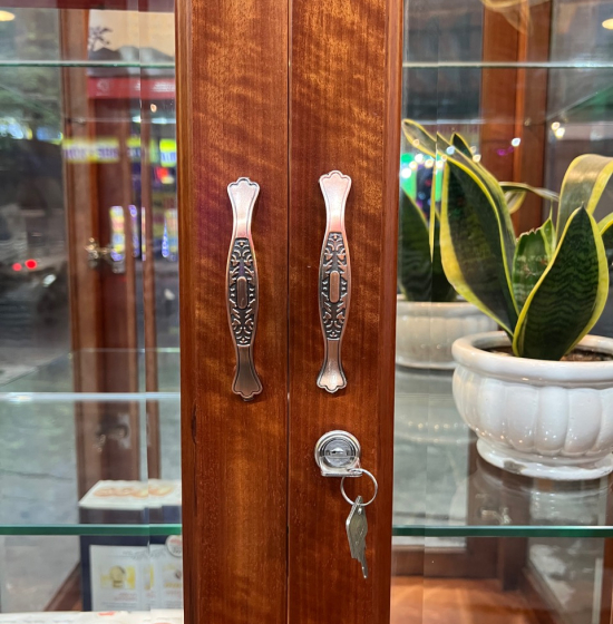 Tủ Rượu Vuông Gỗ Xoan Đào 90cm Đẹp Sang Trọng 