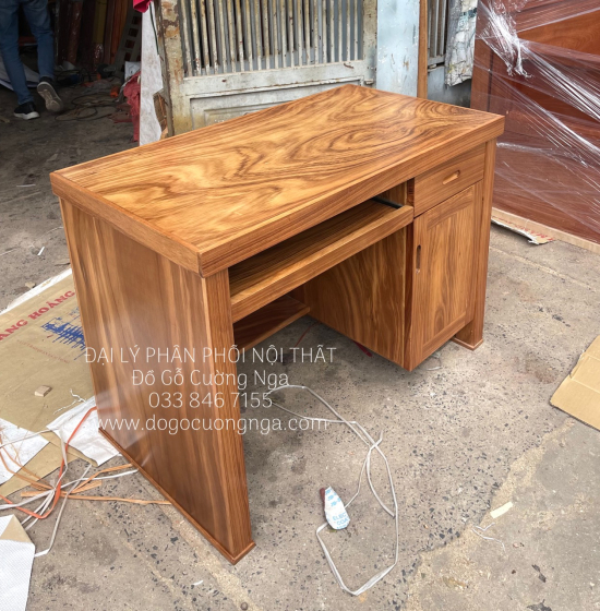 Bàn Làm Việc Gỗ Hương Xám - Bàn Vi Tính Giá Rẻ 