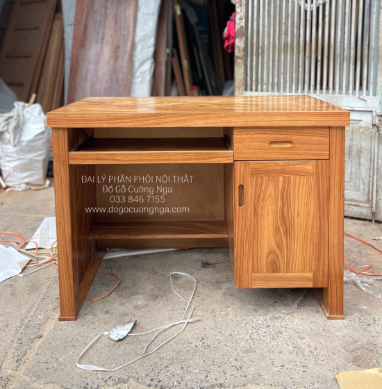 Bàn Làm Việc Gỗ Hương Xám - Bàn Vi Tính Giá Rẻ 