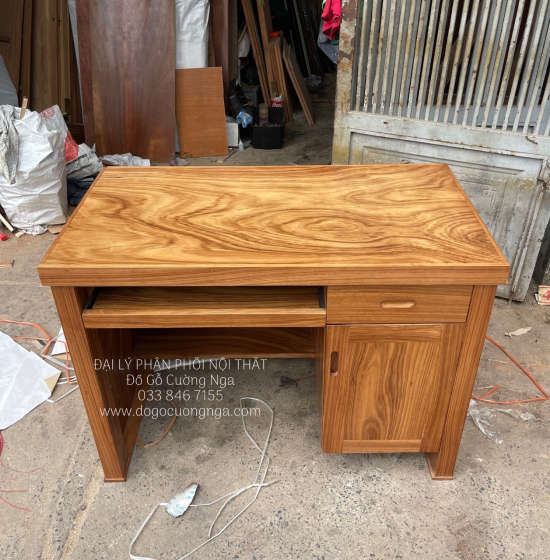 Bàn Làm Việc Gỗ Hương Xám - Bàn Vi Tính Giá Rẻ 