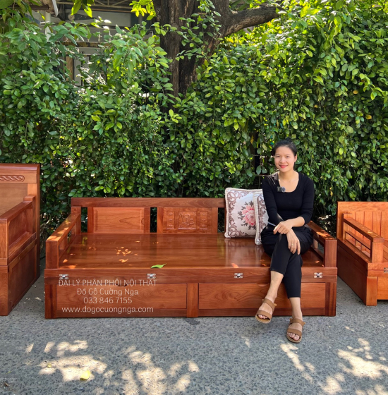 Giường Gấp Gỗ Xoan Đào 2 Ngăn Kéo Cao Cấp Đủ Cỡ 