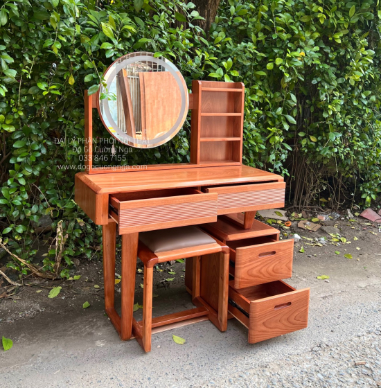 Bàn Phấn Trang Điểm Gỗ Xoan Đào 1m Hiện Đại Giá Rẻ 
