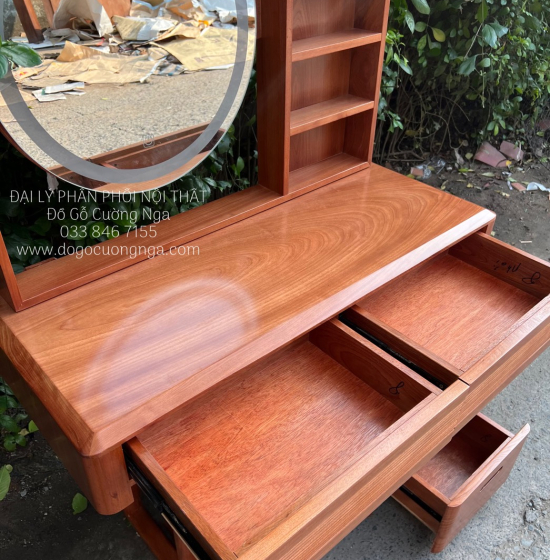 Bàn Phấn Trang Điểm Gỗ Xoan Đào 1m Hiện Đại Giá Rẻ 