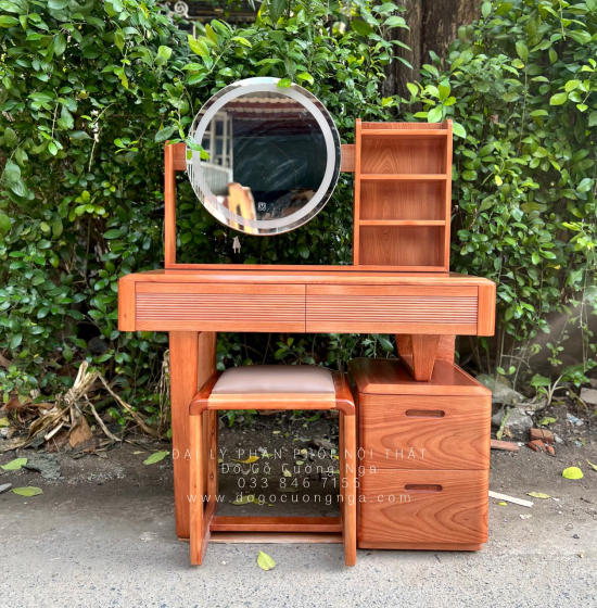Bàn Phấn Trang Điểm Gỗ Xoan Đào 1m Hiện Đại Giá Rẻ 