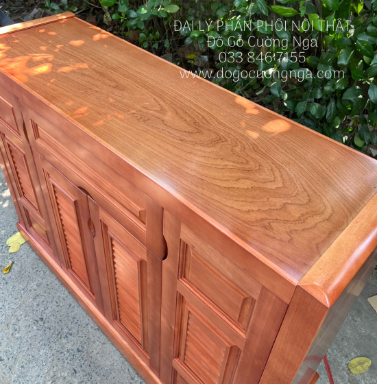Tủ Giày Dép Gỗ Xoan Đào 4 Cánh Hiện Đại Giá Rẻ TD 014