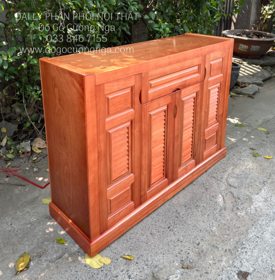 Tủ Giày Dép Gỗ Xoan Đào 4 Cánh Hiện Đại Giá Rẻ TD 014