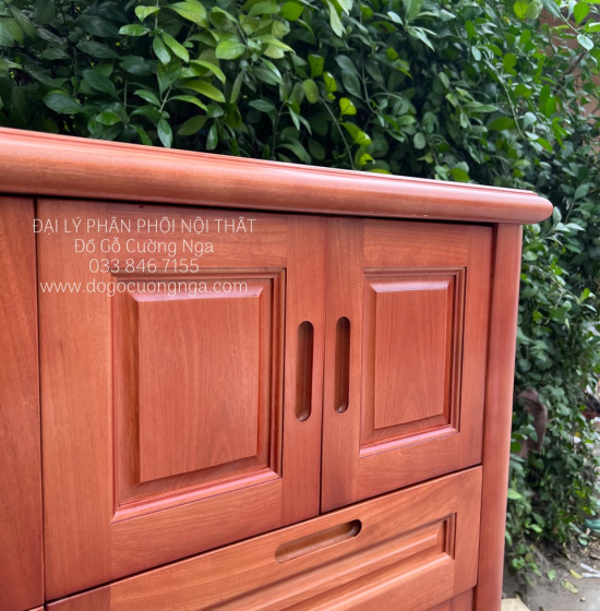 Tủ Giày Dép Gỗ Xoan Đào 4 Cánh Cao Cấp