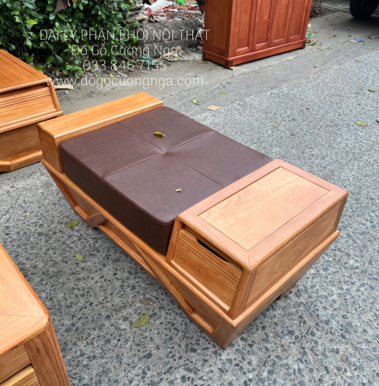Sofa Gỗ Gõ Đỏ 2 Văng Chân Thuyền Cao Cấp 