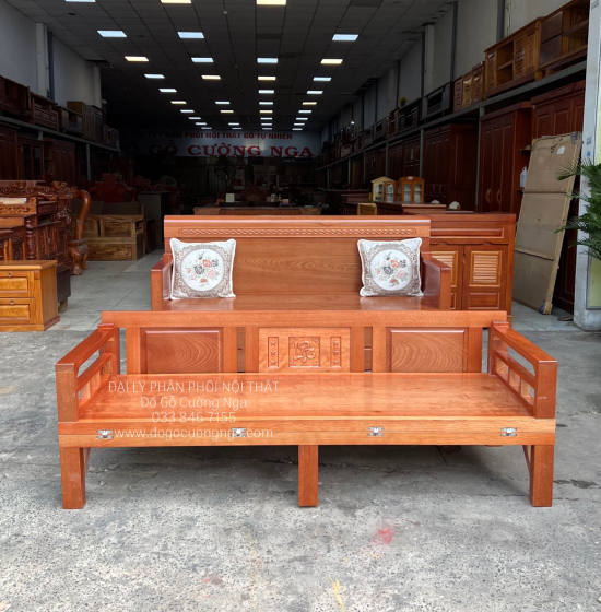 Giường Gấp Gỗ Xoan Đào Bản Lề Âm Giá Rẻ 