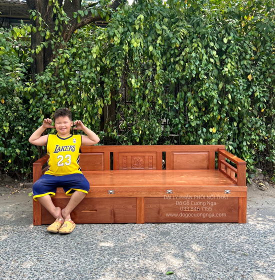 Giường Gấp Gỗ Xoan Đào 2 Ngăn Kéo Cao Cấp Đủ Cỡ 