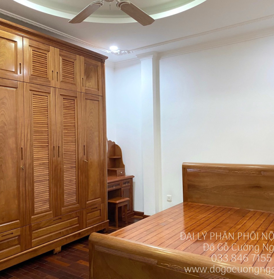 Combo Nội Thất Phòng Ngủ Gỗ Xoan Đào Cao Cấp Và Sang Trọng 