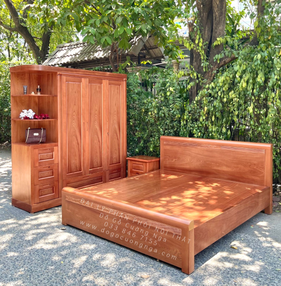 Combo Phòng Ngủ Gỗ Xoan Đào Cao Cấp Mẫu Mới