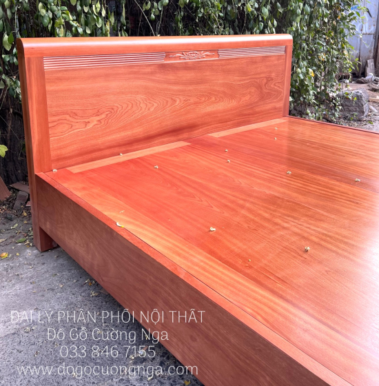 Giường gỗ xoan đào phản liền cao cấp 