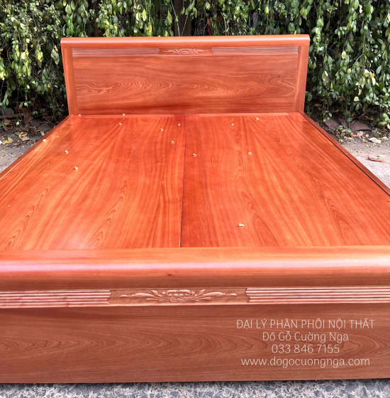 Giường gỗ xoan đào phản liền cao cấp 