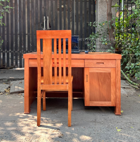 Bàn Ghế Làm Việc Gỗ Xoan Đào Giá Rẻ Thiết Kế Đẹp Mắt 