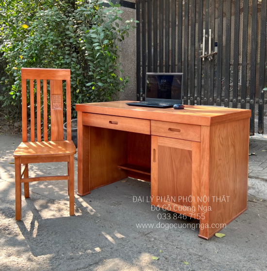 Bàn Ghế Làm Việc Gỗ Xoan Đào Giá Rẻ Thiết Kế Đẹp Mắt 