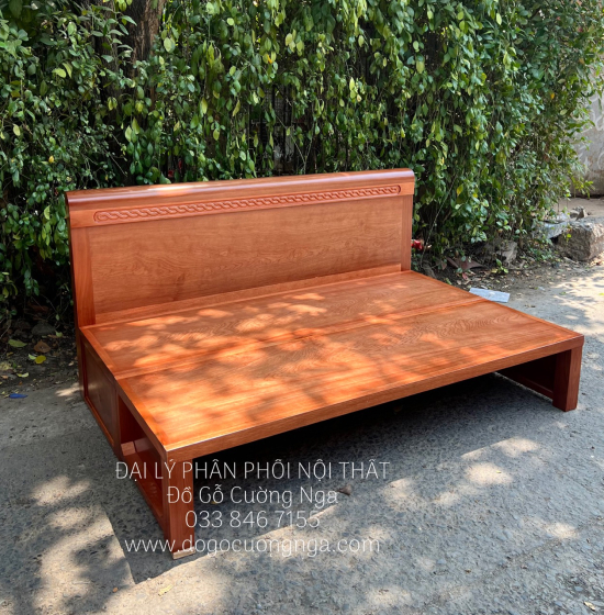 Giường Gấp Gỗ Xoan Đào  Thông Minh Kèm Bàn Đôn Sofa Giá Rẻ 