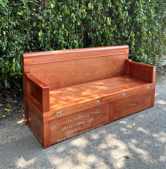 Giường Gấp Gỗ Xoan Đào  Thông Minh Kèm Bàn Đôn Sofa Giá Rẻ 