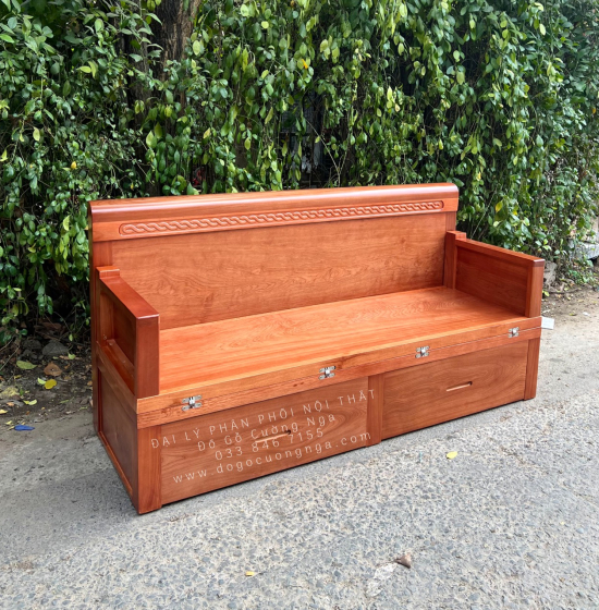 Giường Gấp Gỗ Xoan Đào  Thông Minh Kèm Bàn Đôn Sofa Giá Rẻ 