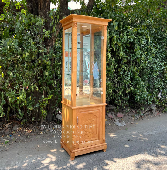 Tủ Rượu Gỗ Gõ Đỏ Hiện Đại 65cm Bền Đẹp Giá Rẻ