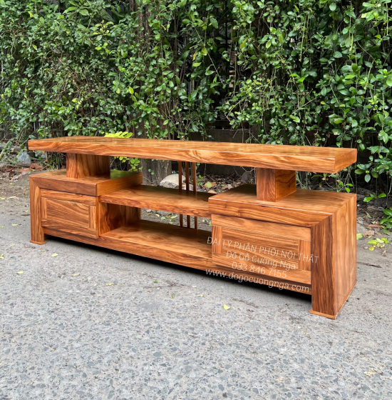 Kệ Tivi Gỗ Hương Xám Hiện Đại Mẫu Nhật Giá Rẻ KG 020