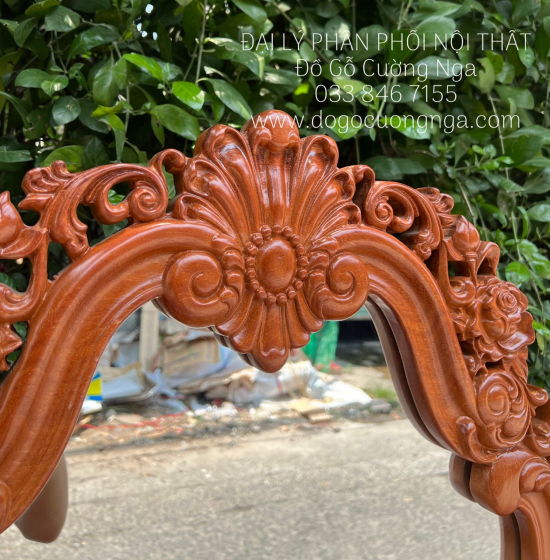 Bàn Trang Điểm Gỗ Gõ Đỏ Nữ Hoàng 1m2 Cao Cấp TĐ 18.2