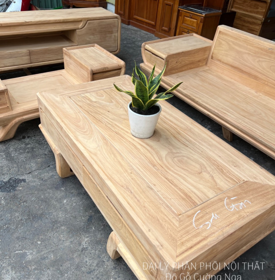 Sofa Gỗ Gõ Đỏ 2 Văng Cao Cấp Kèm Nệm Bền Đẹp Tinh Tế 
