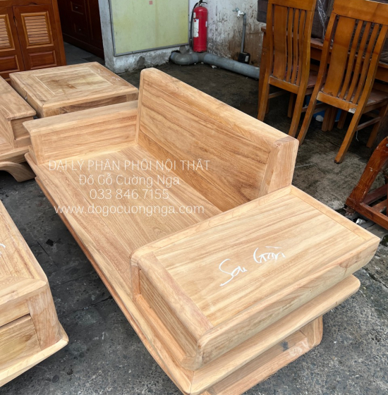 Sofa Gỗ Gõ Đỏ 2 Văng Cao Cấp Kèm Nệm Bền Đẹp Tinh Tế 