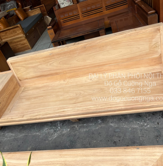 Sofa Gỗ Gõ Đỏ 2 Văng Cao Cấp Kèm Nệm Bền Đẹp Tinh Tế 